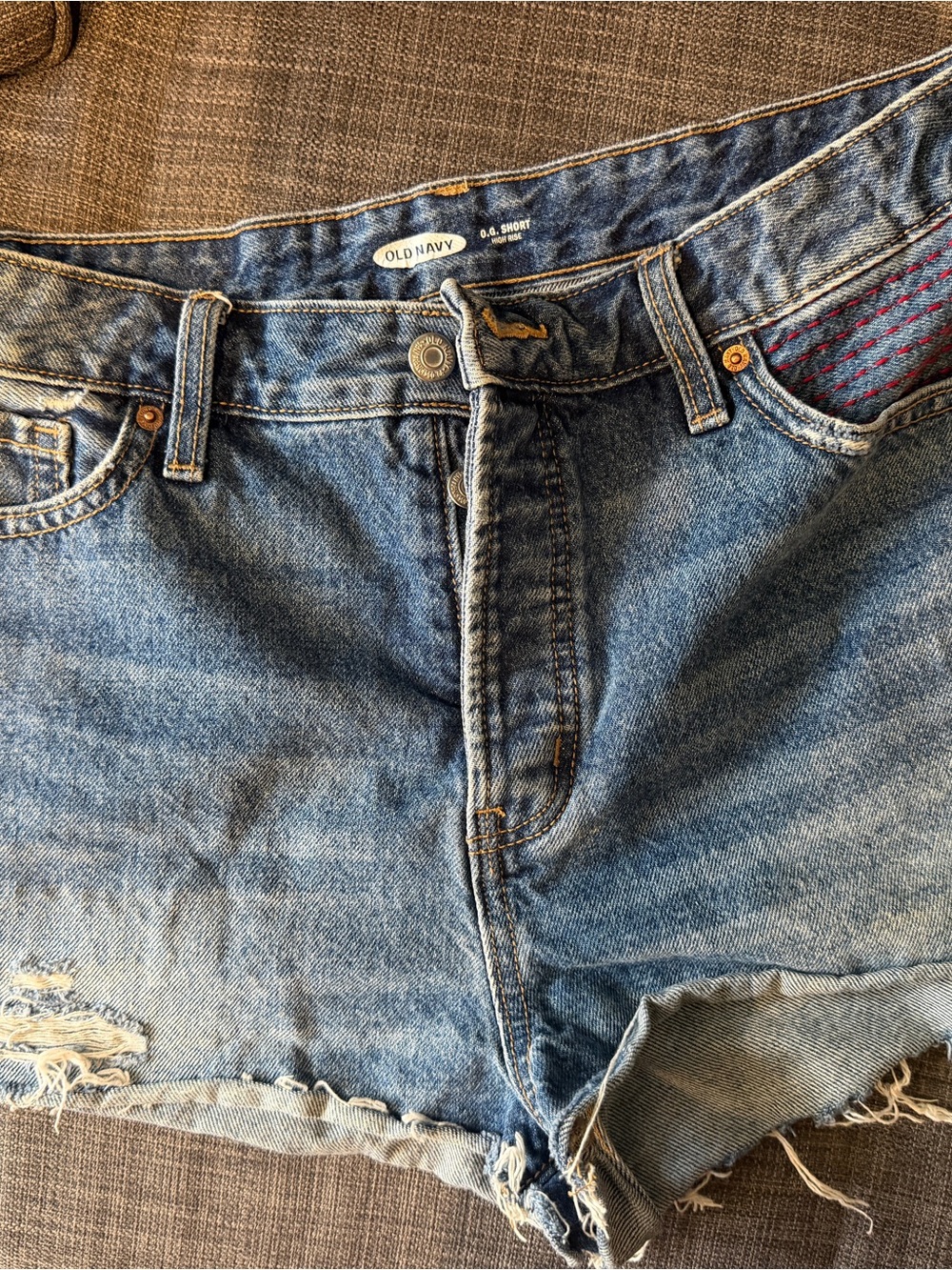 Old Navy Blue Distressed Men's Denim Shorts